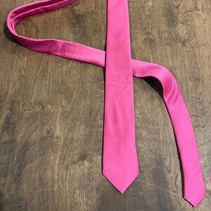 Azazie fuchsia skinny tie satin